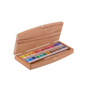 Kit Luxo com 24 Tintas Aquarela White Nights em Pastilha - 085