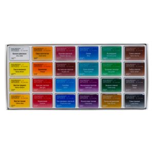 Kit de Aquarelas em Pastilha Nevskaya Palitra Sonnet - 24 cores 1139