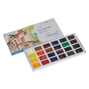 Kit de Aquarelas em Pastilha Nevskaya Palitra Sonnet - 24 cores 1139