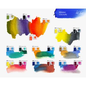 Kit 36 Tintas Aquarela White Nights em Pastilha - 1581