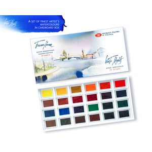 Kit 24 Tintas Aquarela White Nights em Pastilha  - 1061