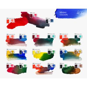 Kit 24 Tintas Aquarela White Nights em Pastilha  - 1061