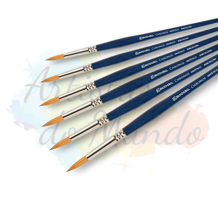 Pincel Escoda Serie Chronos Sintetico Mix Round Pointed