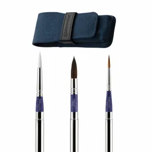 Estojo Escoda Blue com 3 Pinceis Travel Brush - 1271