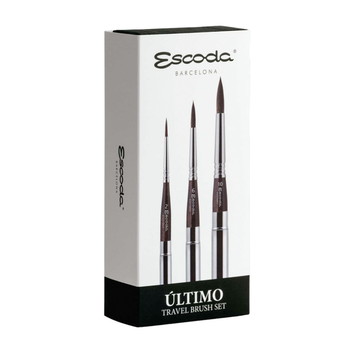 Estojo Escoda Ultimo com 3 Pinceis Travel Brush -1255