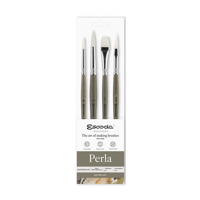 Kit Pincel Escoda Perla com 4 Pinceis- 8912