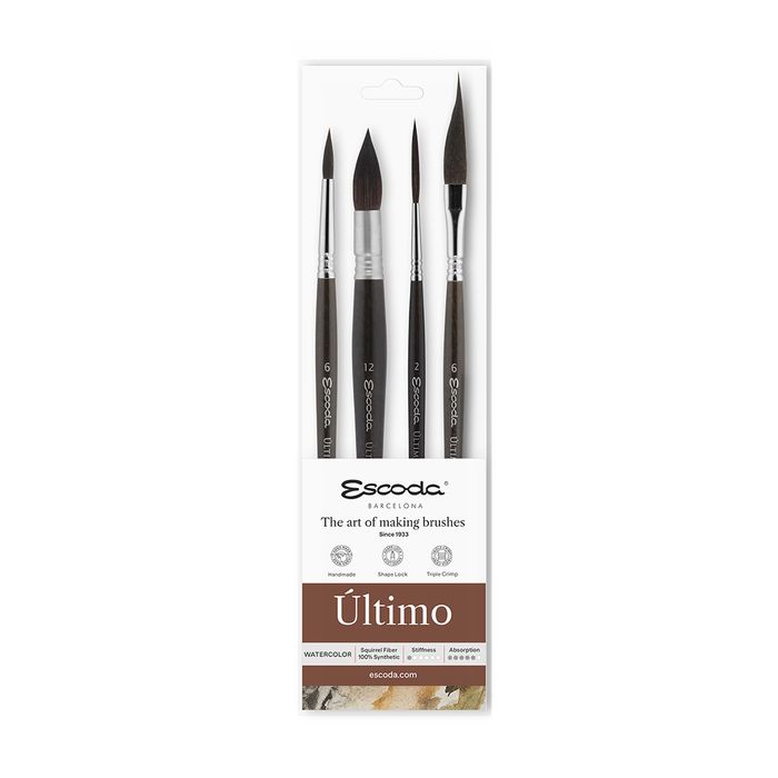 Kit Pincel Escoda Ultimo com 4 Pinceis- 8911