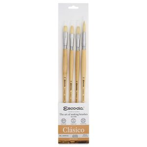 Kit Pincel Cabo Longo Escoda Classico com 4 Pinceis- 8950