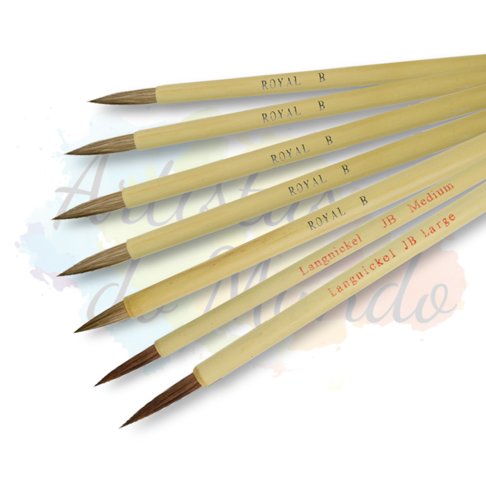 Pincel de Bambu Cerda Natural Redondo