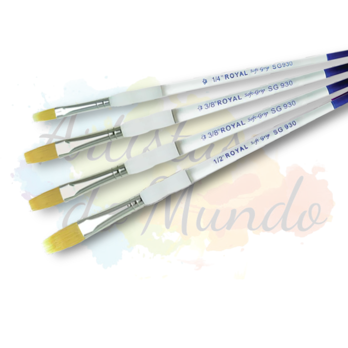 Pincel Soft Grip Filbert Comb (Rake Arredondado)