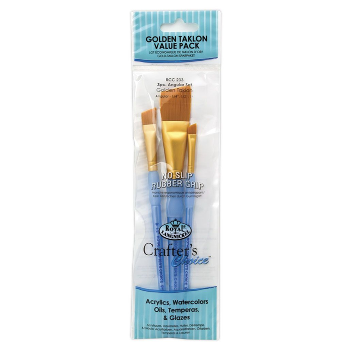 Kit Pincel Royal e Langnickel Crafters Choice Angular (Chanfrado) - RCC233