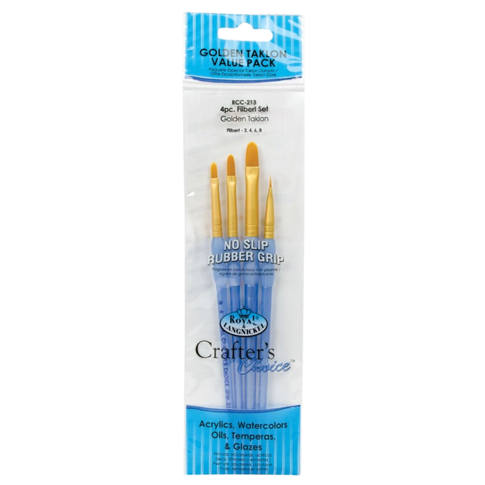 Kit Pincel Royal e Langnickel Crafters Choice Filbert (Filete) - RCC213