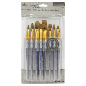 Kit Pincel Royal e Langnickel Crafters Choice Variados Brown Taklon -  RCC602
