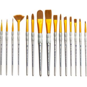 Kit Pincel Royal e Langnickel Crafters Choice Variados Brown Taklon -  RCC602