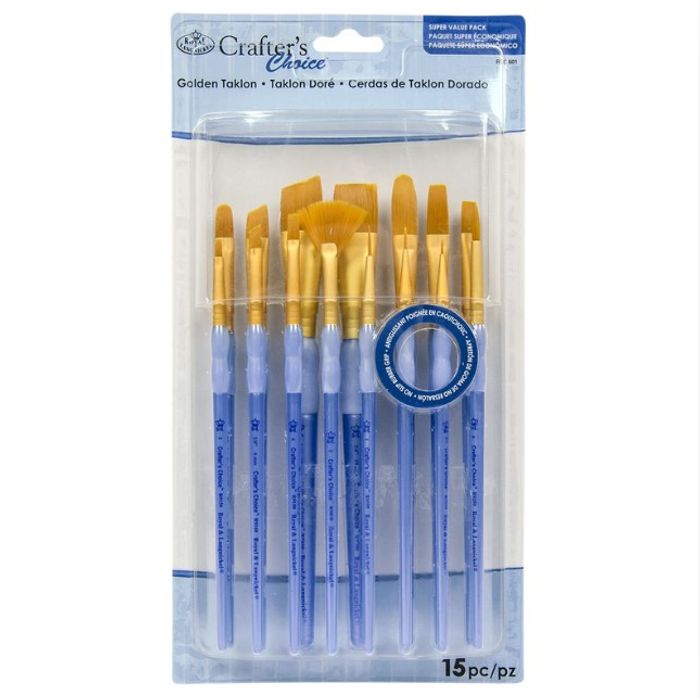 Kit Pincel Royal e Langnickel Crafters Choice Variados Golden Taklon -  RCC601