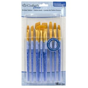 Kit Pincel Royal e Langnickel Crafters Choice Variados Golden Taklon -  RCC601