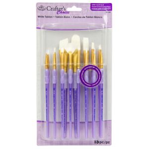 Kit Pincel Royal e Langnickel Crafters Choice Variados White Taklon -  RCC604