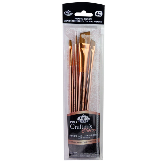 Kit Pincel Royal e Langnickel Crafters Choice Pro Rose Gold Variados- RCC PRO105