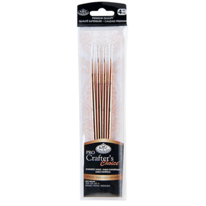 Kit Pincel Royal e Langnickel Crafters Choice Pro Rose Gold Detail (Liner) - RCC PRO109