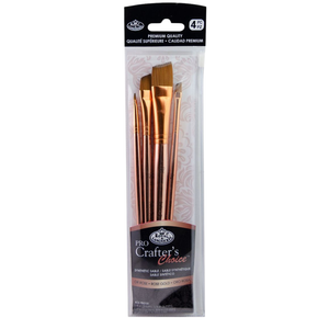 Kit Pincel Royal e Langnickel Crafters Choice Pro Rose Gold Angulares - RCC PRO101