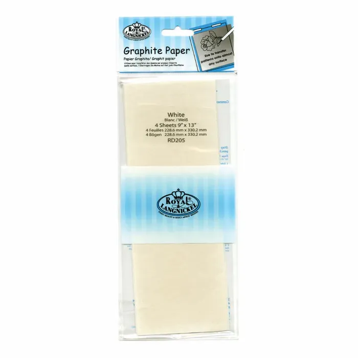 Papel Carbono Claro Royal e Langnickel - 4 Folhas - RD205 Branco