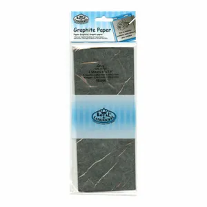 Papel Carbono Escuro Royal e Langnickel - 4 Folhas - RD206 Cinza