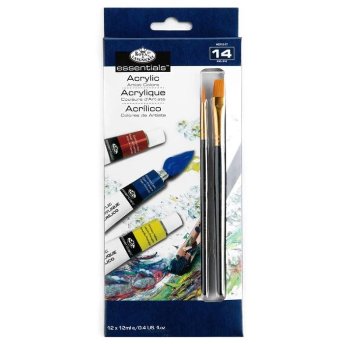 Kit Tinta Acrilica Royal e Langnickel 12 Cores - ACR12