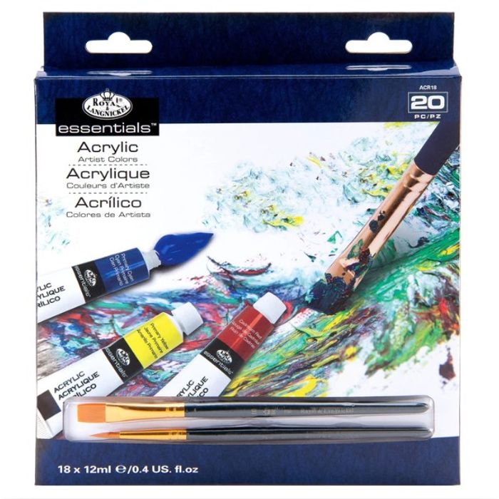 Kit Tinta Acrilica Royal e Langnickel 18 Cores - ACR18