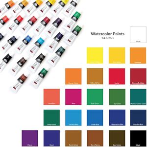 Kit Aquarela Royal e Langnickel 24 Cores - WAT24
