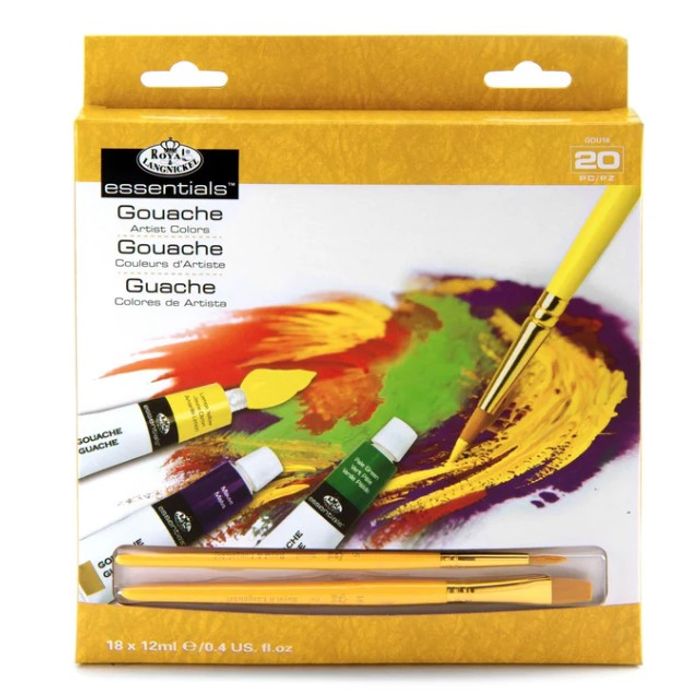 Kit Guache Royal e Langnickel 18 Cores - GOU18