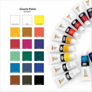 Kit Guache Royal e Langnickel 18 Cores - GOU18