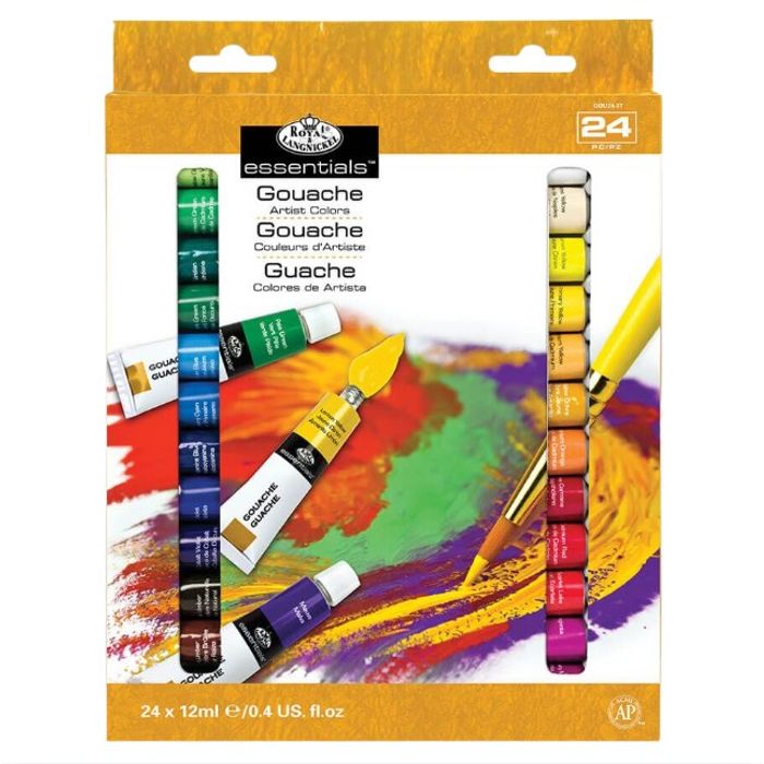 Kit Guache Royal e Langnickel 24 Cores - GOU24
