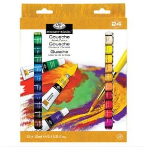Kit Guache Royal e Langnickel 24 Cores - GOU24