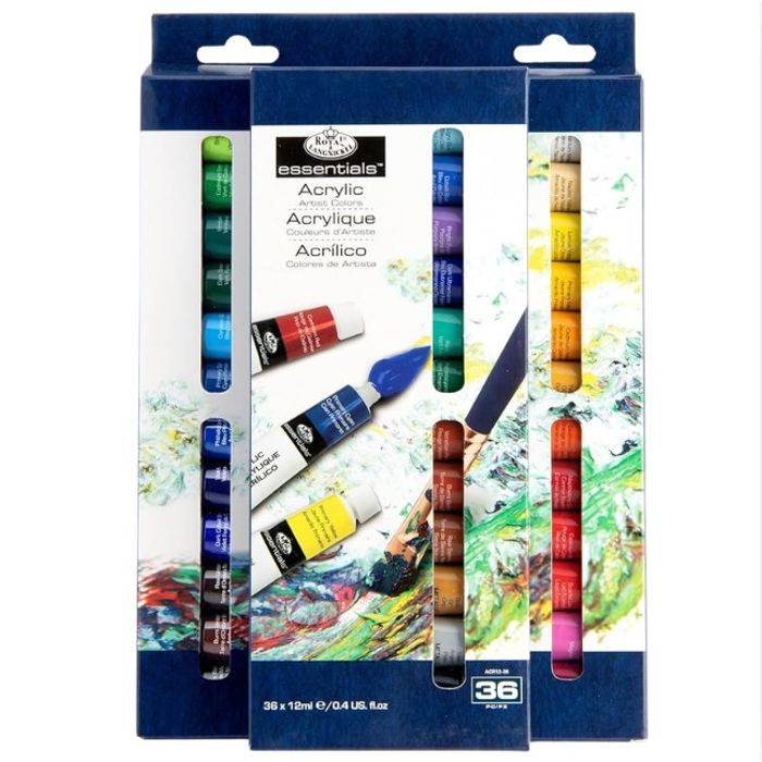 Kit Tinta Acrilica Royal e Langnickel 36 Cores - ACR36