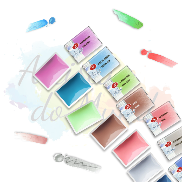 Aquarela White Nights em Pastilha Tons Pasteis
