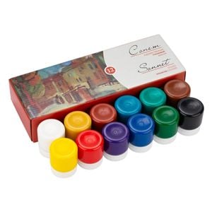 Kit Guache Nevskaya Palitra Sonnet  - 12 cores de 40ml 1064