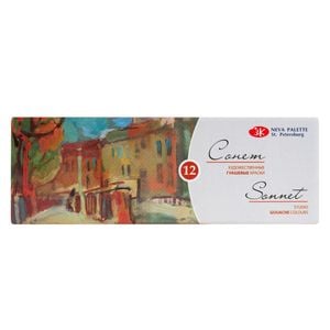 Kit Guache Nevskaya Palitra Sonnet  - 12 cores de 40ml 1064