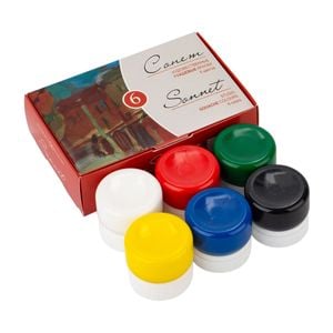 Kit Guache Nevskaya Palitra Sonnet  - 6 cores de 20ml 1143