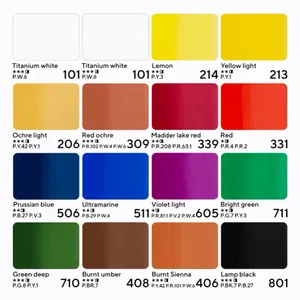 Kit Guache Profissional Nevskaya Palitra Master Class - 16 cores de 20 ml 1092