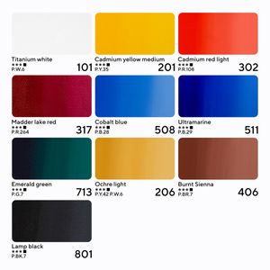 Kit Tempera Profissional Nevskaya Palitra Master Class 10 Cores 46ml - 1032