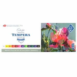 Kit Tempera Profissional Nevskaya Palitra Master Class 12 Cores 18ml - 