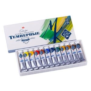Kit Tempera Profissional Nevskaya Palitra Master Class 12 Cores 18ml - 2007