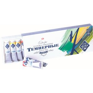 Kit Tempera Profissional Nevskaya Palitra Master Class 12 Cores 18ml - 2007