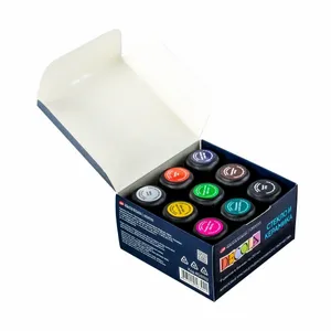 Kit de Tinta Para Vidro Decola Efeito Opaco 9 cores 20 ml