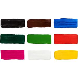Kit de Tinta Para Vidro Decola Efeito Opaco 9 cores 20 ml
