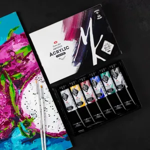 Kit Tinta Acrilica Nevskaya Palitra Master Class 46 ml 6 Cores