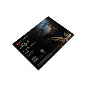 Bloco Aquarela White Nights 240g/m² 100% Celulose Papel Preto A4 12 Folhas
