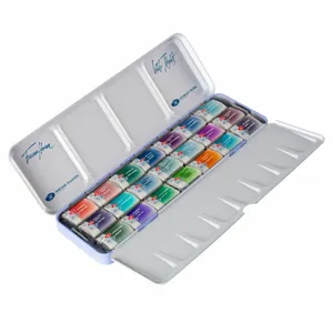 Kit 21 Tintas Aquarela White Nights  em Pastilha 