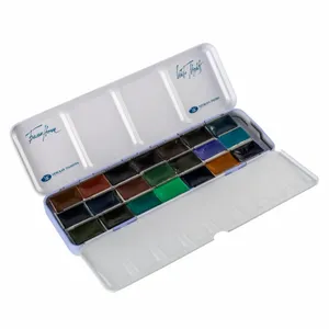 Kit 21 Tintas Aquarela White Nights  em Pastilha 