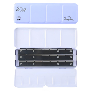 Estojo Metal com Tampa para 21 Pastilhas de Aquarela White Nights - 1446